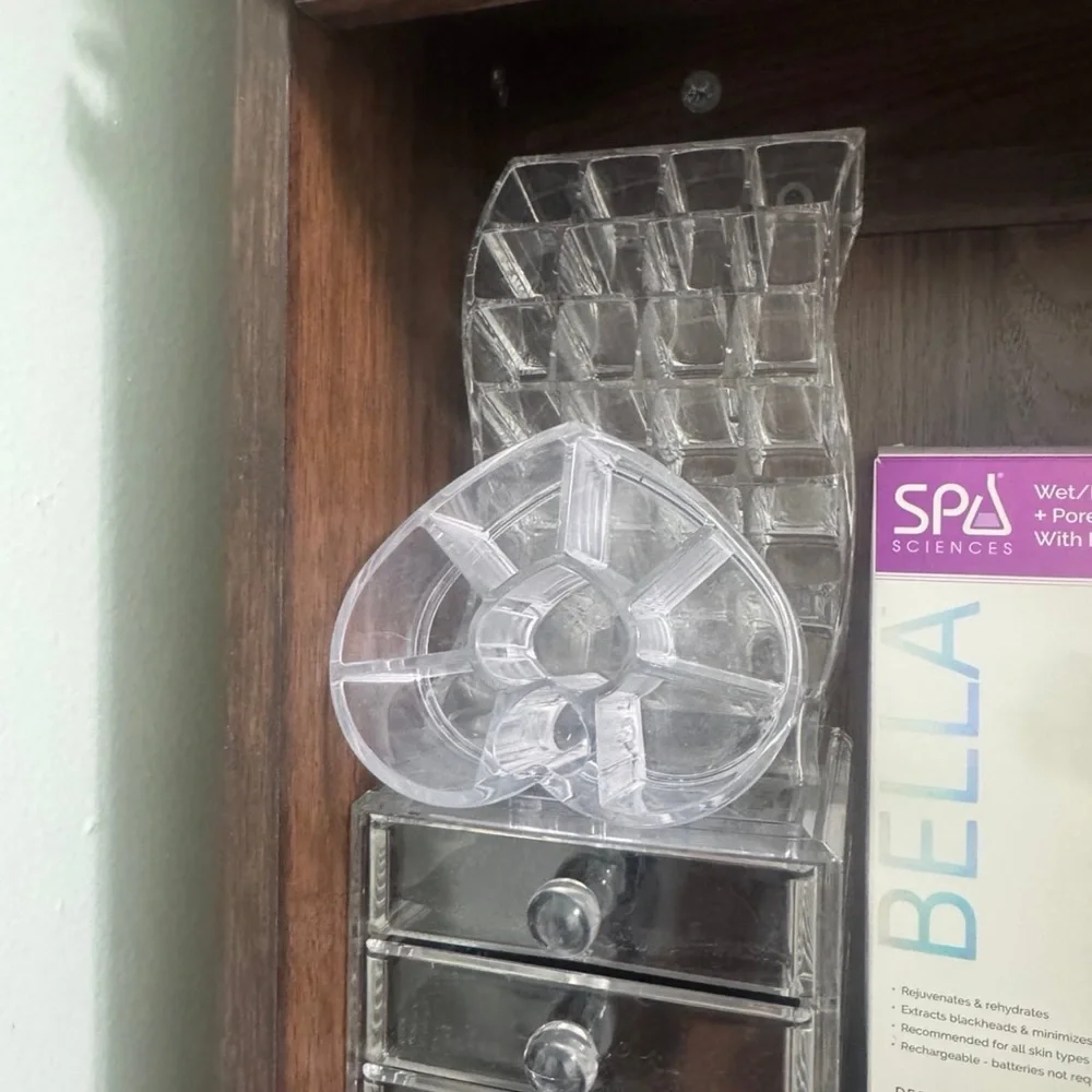 Plastic Clear make up organizers (sells together)